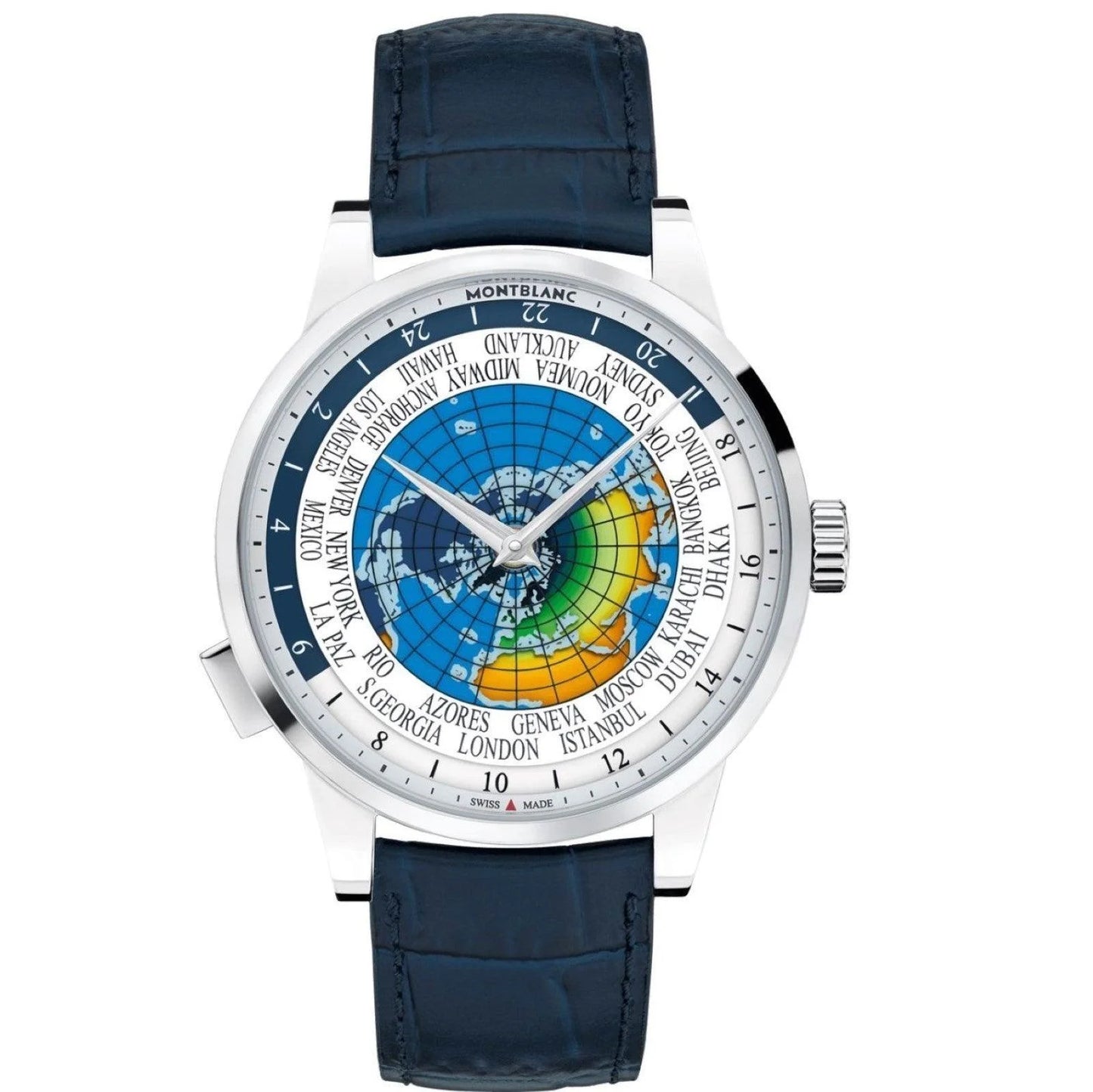 Montblanc orologio heritage spirit orbis terratum latino unicef con presenza globale dell’organizzazione, funzione utile