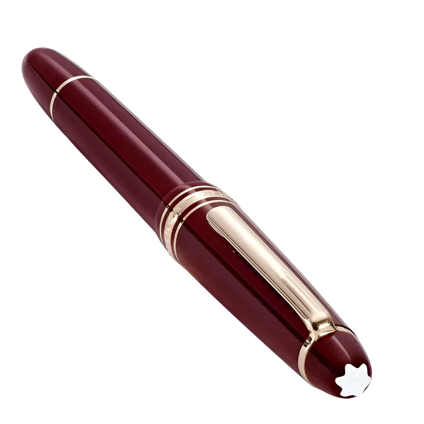Montblanc rollerball meisterst�ck classique bordeaux in gold finish with shiny silver details and star on the cap