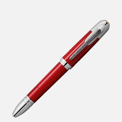 Montblanc Enzo Ferrari Special Edition Rollerball Pen in Red with Silver Accents and a Shiny Metal Clip Paying Homage to Scuderia Ferrari