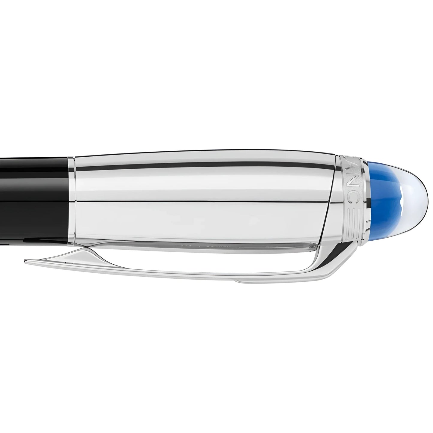 Montblanc fineliner StarWalker Doué acciaio resina con finitura platino clip finitura platino e pregiata resina nera
