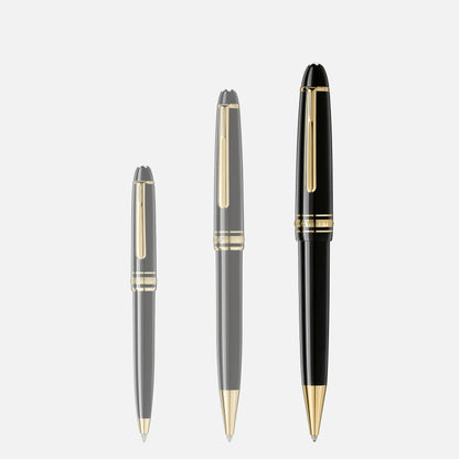 Three pens Montblanc Meisterst�ck Legrand ballpoint pen in black precious resin with elegant gold-plated details