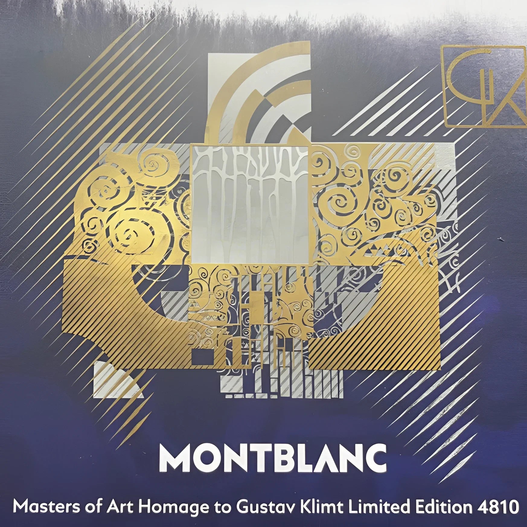 Montblanc Masters of Art homage to Gustav Klimt limited edition 4810 fountain pen with abstract gold and silver design