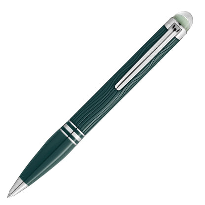 Montblanc Starwalker Polargreen ballpoint pen with deep green texture and translucent cap captures the magic of the Northern Lights.