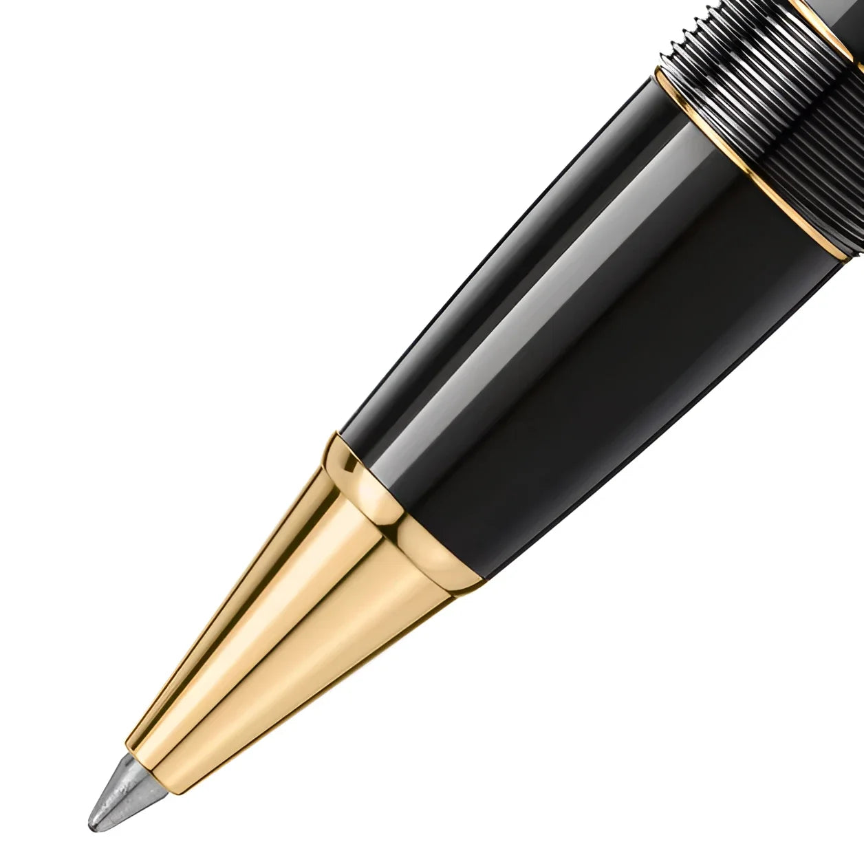 Montblanc Meisterstuck Gold-Coated Legrand Rollerball Pen with Black Precious Resin, Elegant Shiny Finish and Refined Metallic Tip