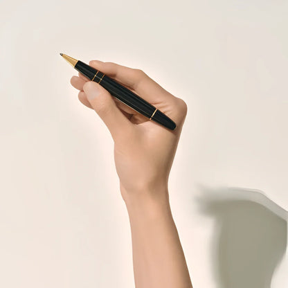 Montblanc Meisterstuck Legrand Rollerball Pen 132454 in black precious resin with gold accents and elegant shiny finish