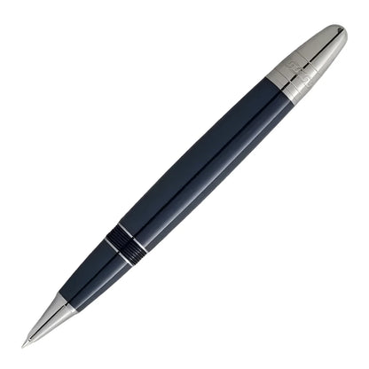 Montblanc roller legrand meisterst�ck around the world pen in navy blue with silver accents and textured grip band