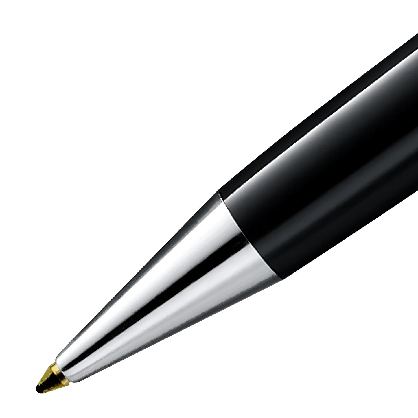 Montblanc penna a sfera meisterstück platinum legrand 132450 con corpo nero e argento e punta oro per scrittura elegante