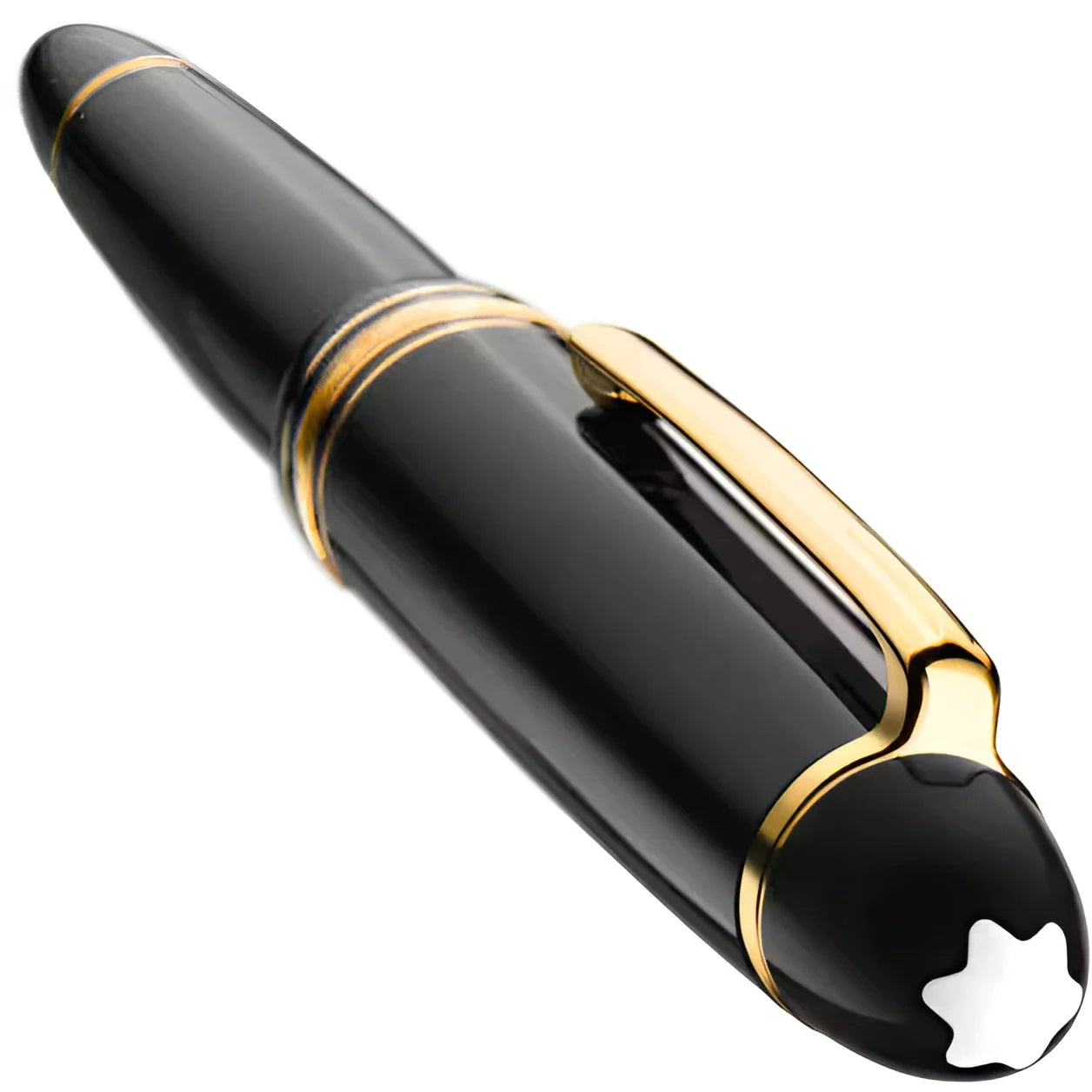 Montblanc rollerball meisterstuck legrand 132454 in black precious resin with gold-plated fittings and white star on the cap