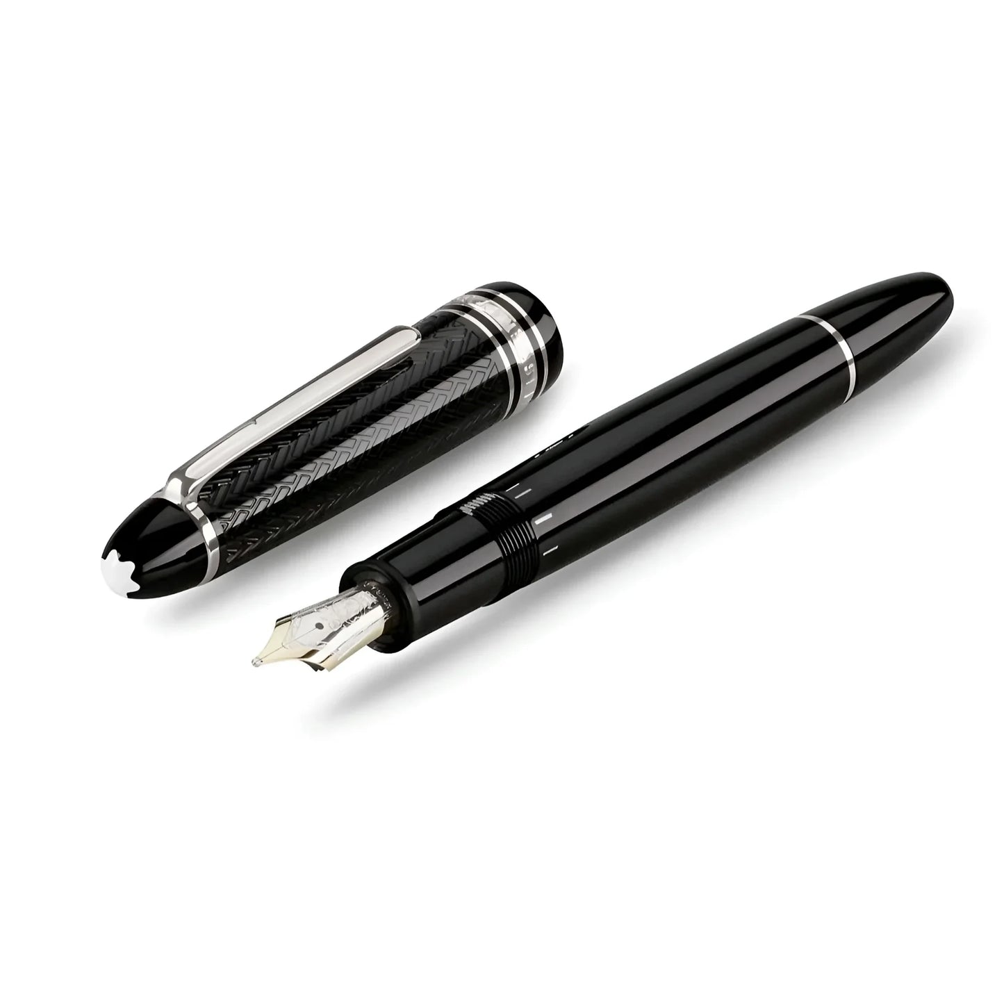 Montblanc fountain pen Meisterst�ck BMW M-tip special edition black with silver engravings