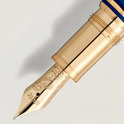 Montblanc Masters of Art Hommage to Gustav Klimt Fountain Pen with Gold Trim Detail and Blue Accent