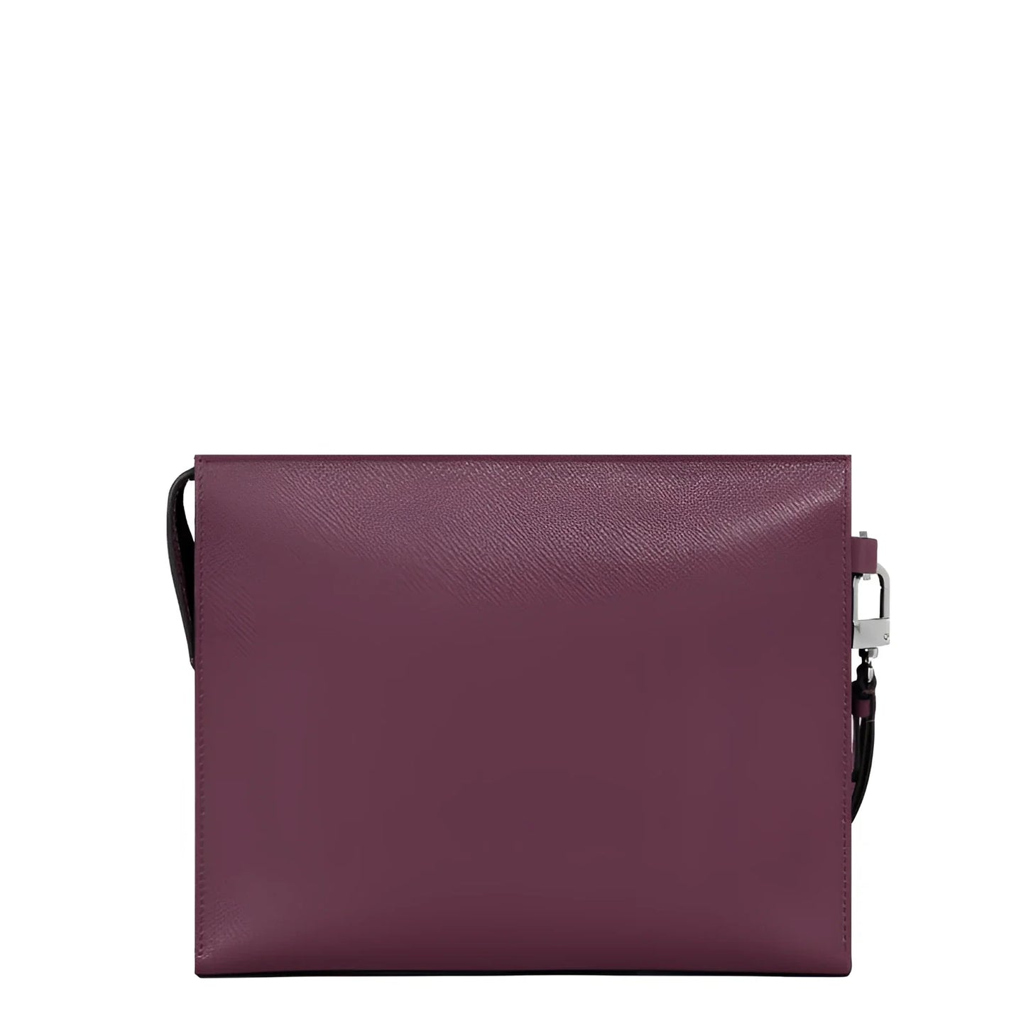 Montblanc sartorial pochette cassis 199366 in burgundy leather with textured surface and silver metal details refined tailored pochette for daily essentials