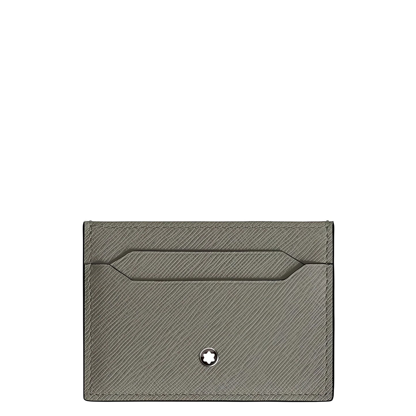 Montblanc Sartorial Card Holder in Medium Grey Saffiano Leather with Grey Card Holder and Silver Star
