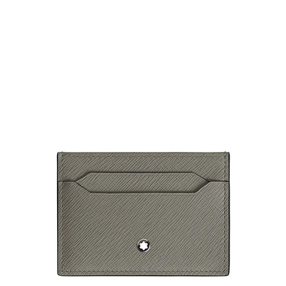 Montblanc Sartorial Card Holder in Medium Grey Saffiano Leather with Grey Card Holder and Silver Star