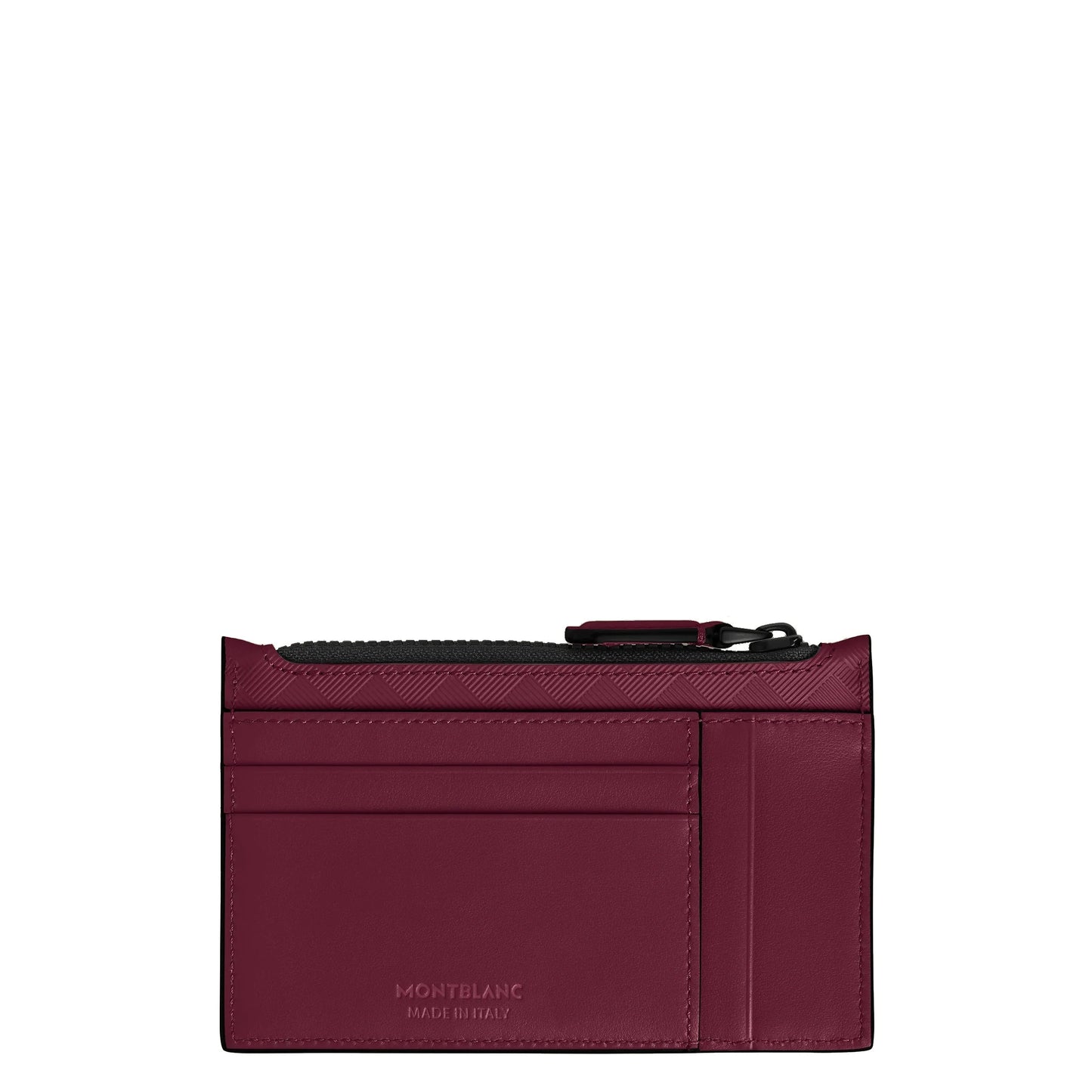 Montblanc Extreme 3.0 Card Holder in Burgundy Leather with Black Zipper and Embossed Logo