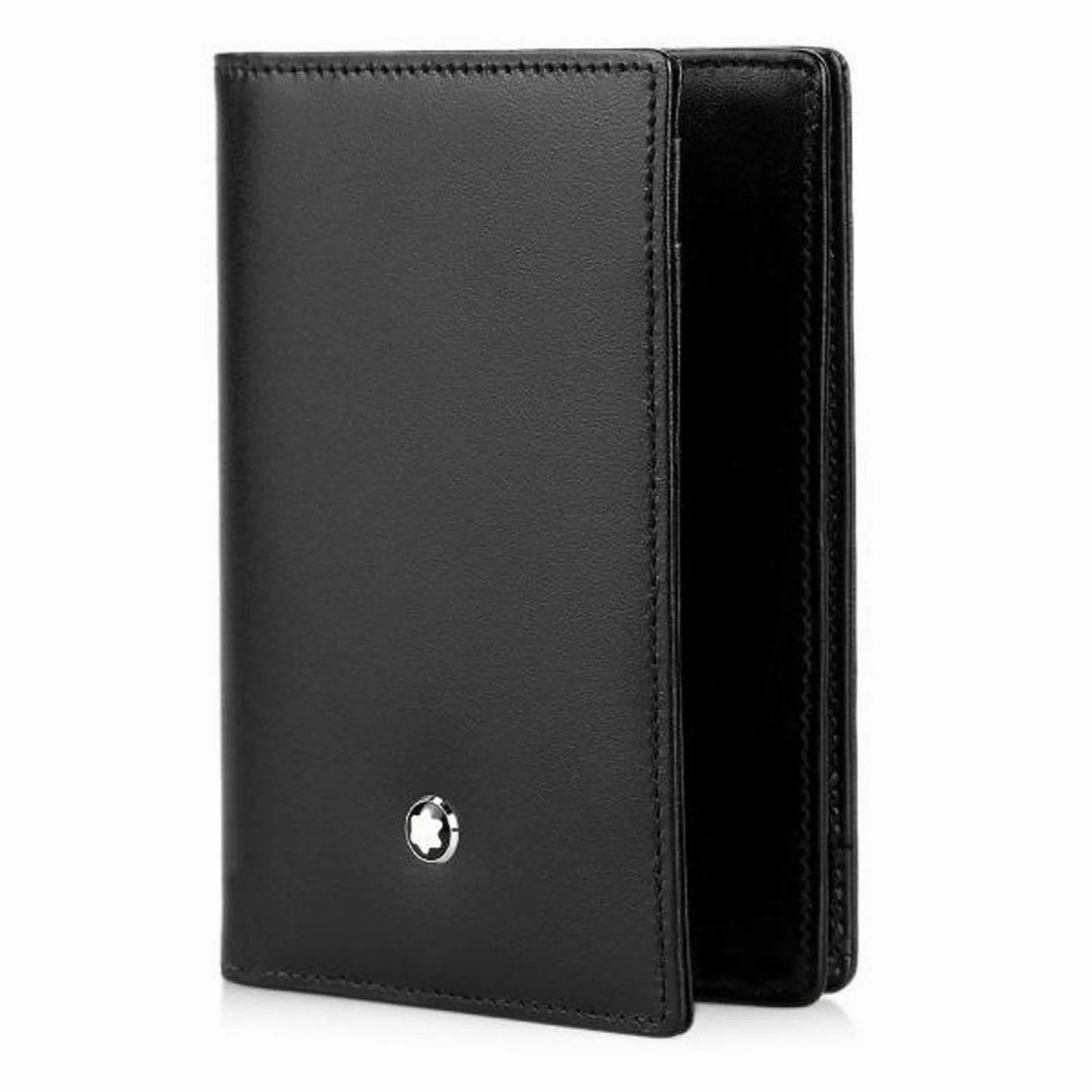 Montblanc Meisterst�ck Card Holder in Black Leather with Fine Silver Logo Emblem and Four Pockets