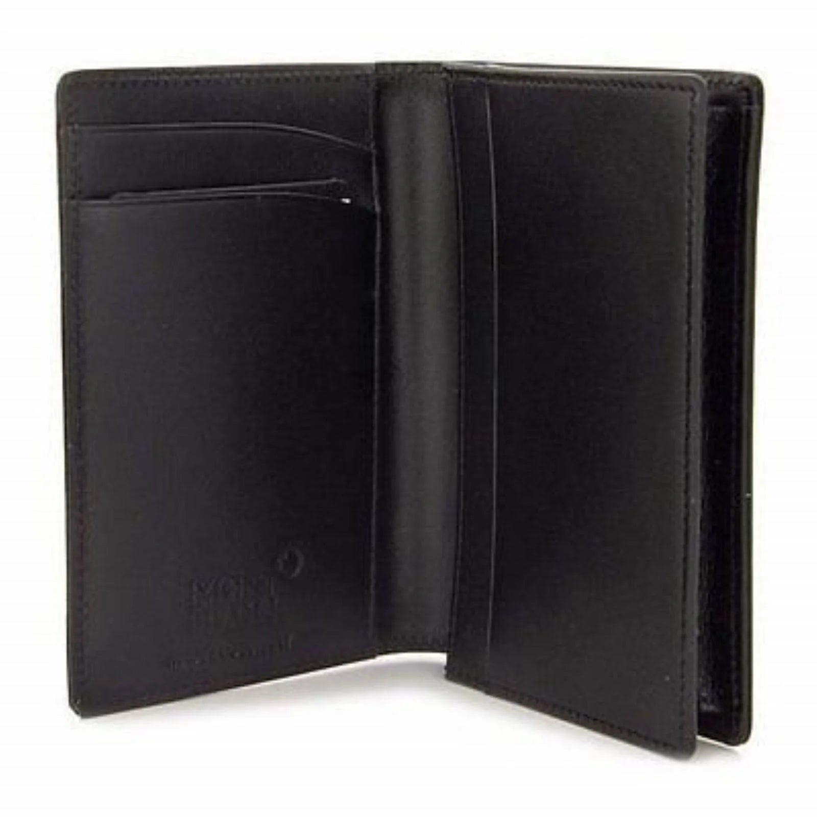 Montblanc Meisterst�ck black leather card holder with four compartments and embossed logo inside