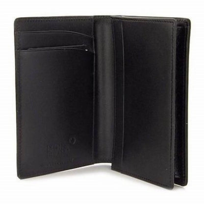 Montblanc Meisterst�ck black leather card holder with four compartments and embossed logo inside