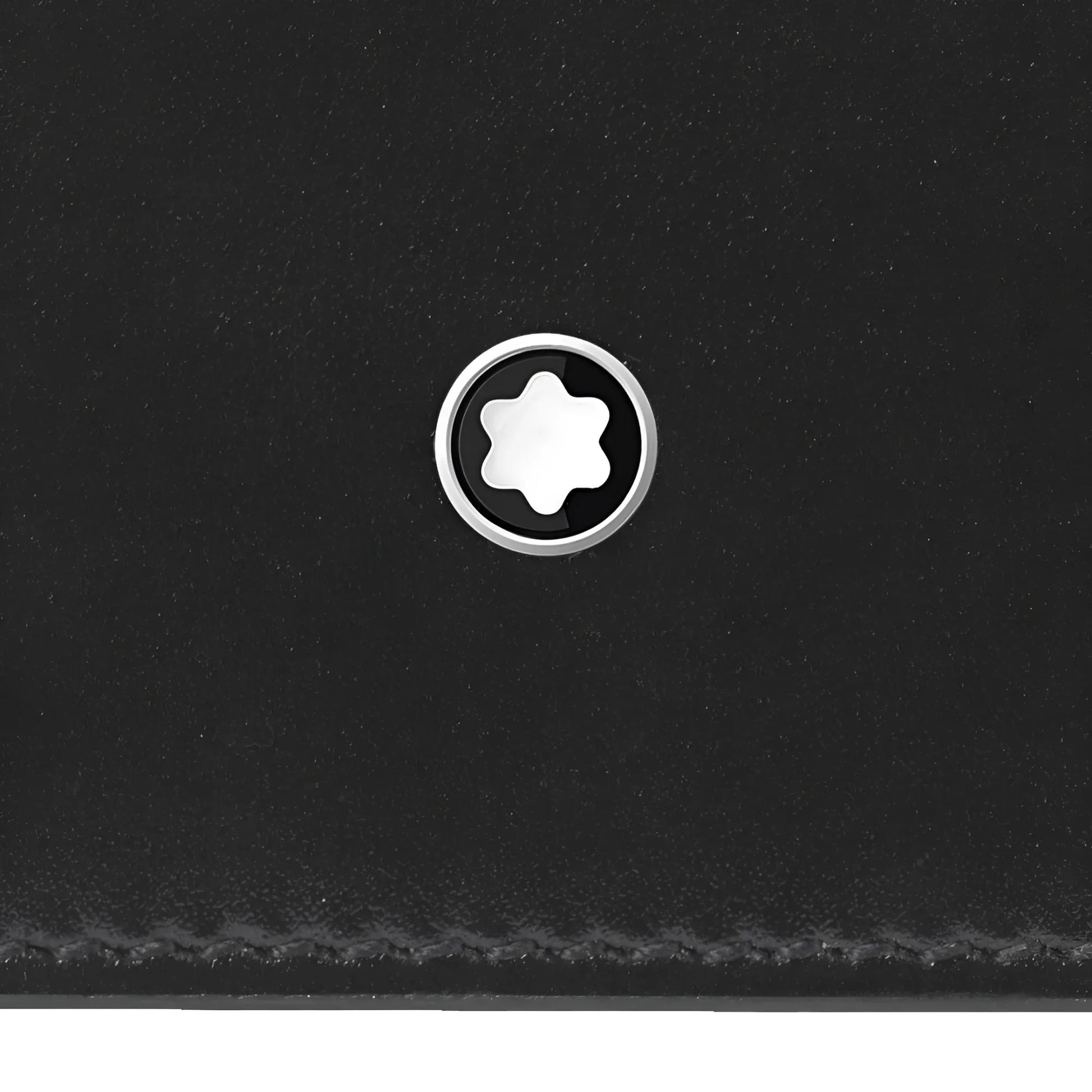 Montblanc Meisterst�ck Card Holder in Black Leather with Shiny Silver Star Emblem on Black Card Holder 198321