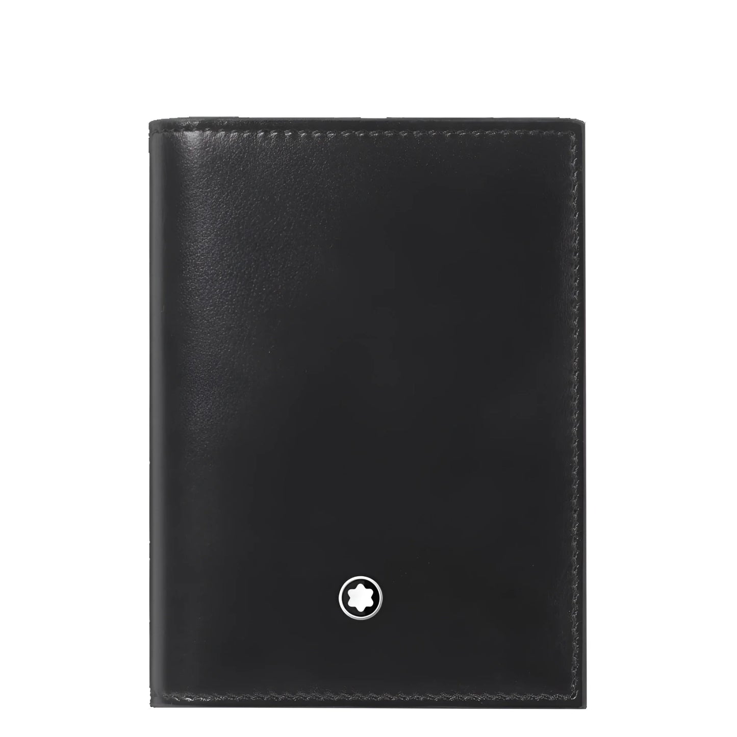Montblanc Meisterst�ck card holder in black leather with silver Montblanc emblem on the front, model 198321