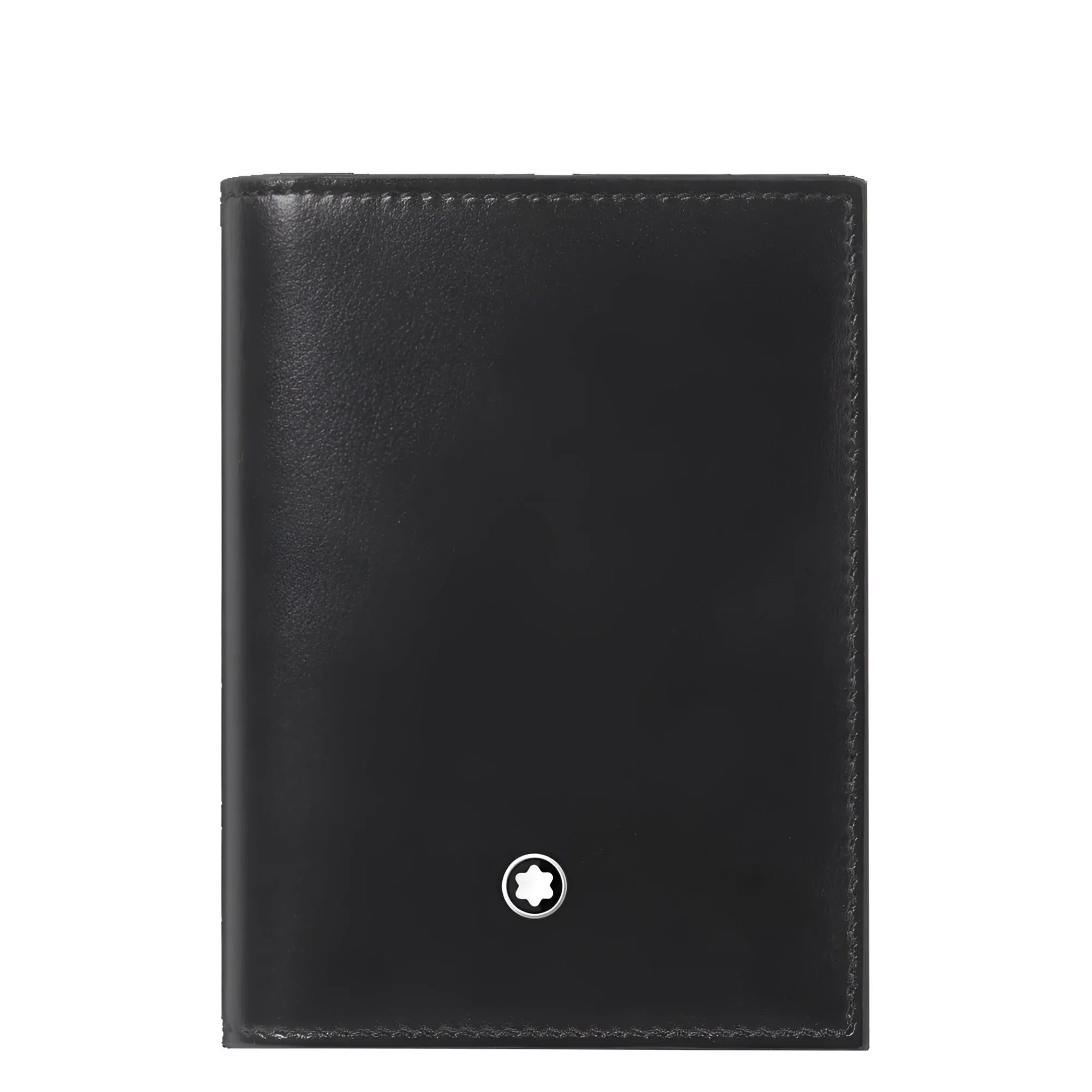Montblanc Meisterst�ck card holder in black leather with silver Montblanc emblem on the front, model 198321
