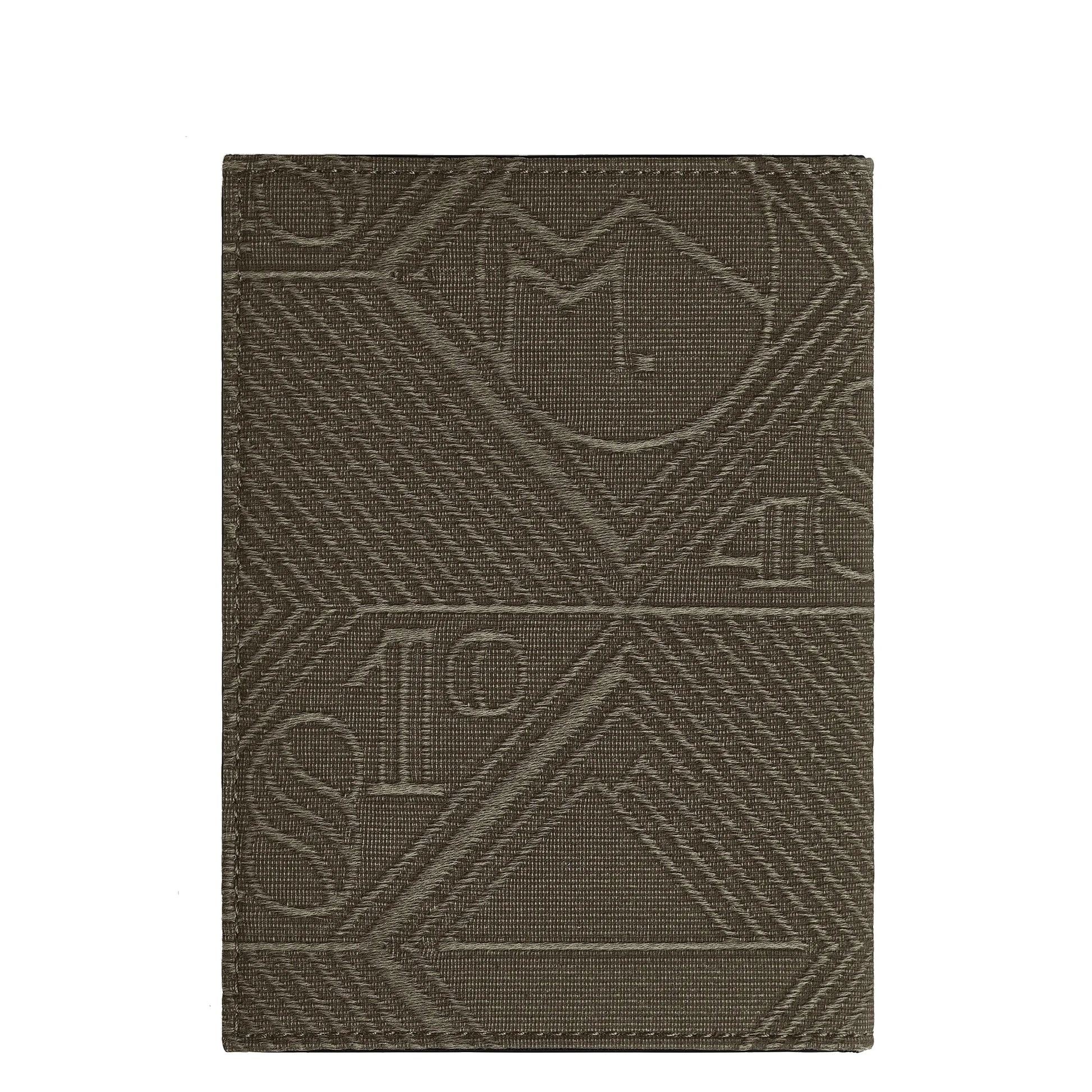 Montblanc Passport Cover Khaki Green with textured archive-inspired pattern and debossed geometric design