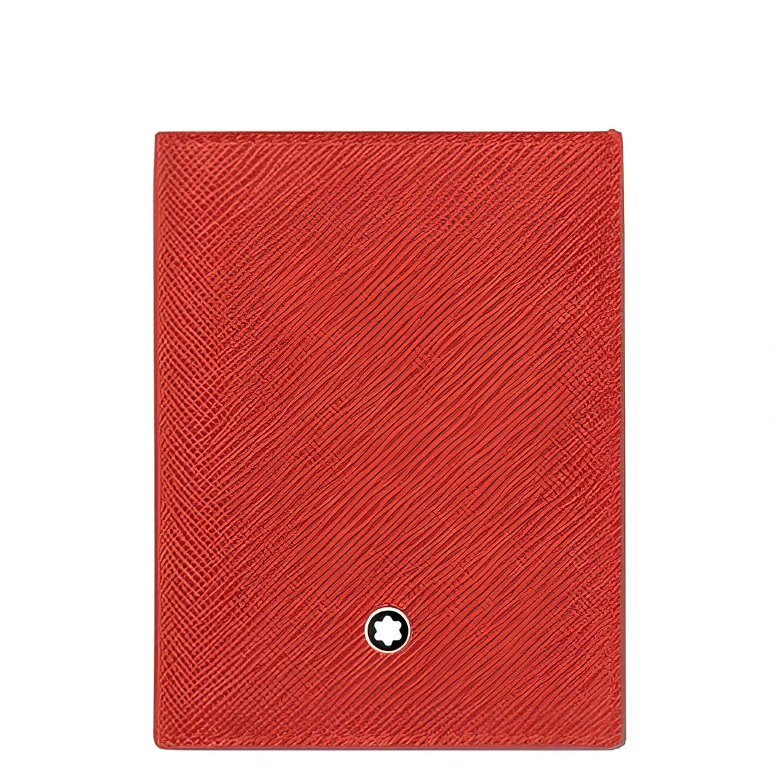 Montblanc Mini Wallet in Coral Saffiano Leather with Coral Saffiano Print and Silver Montblanc Emblem