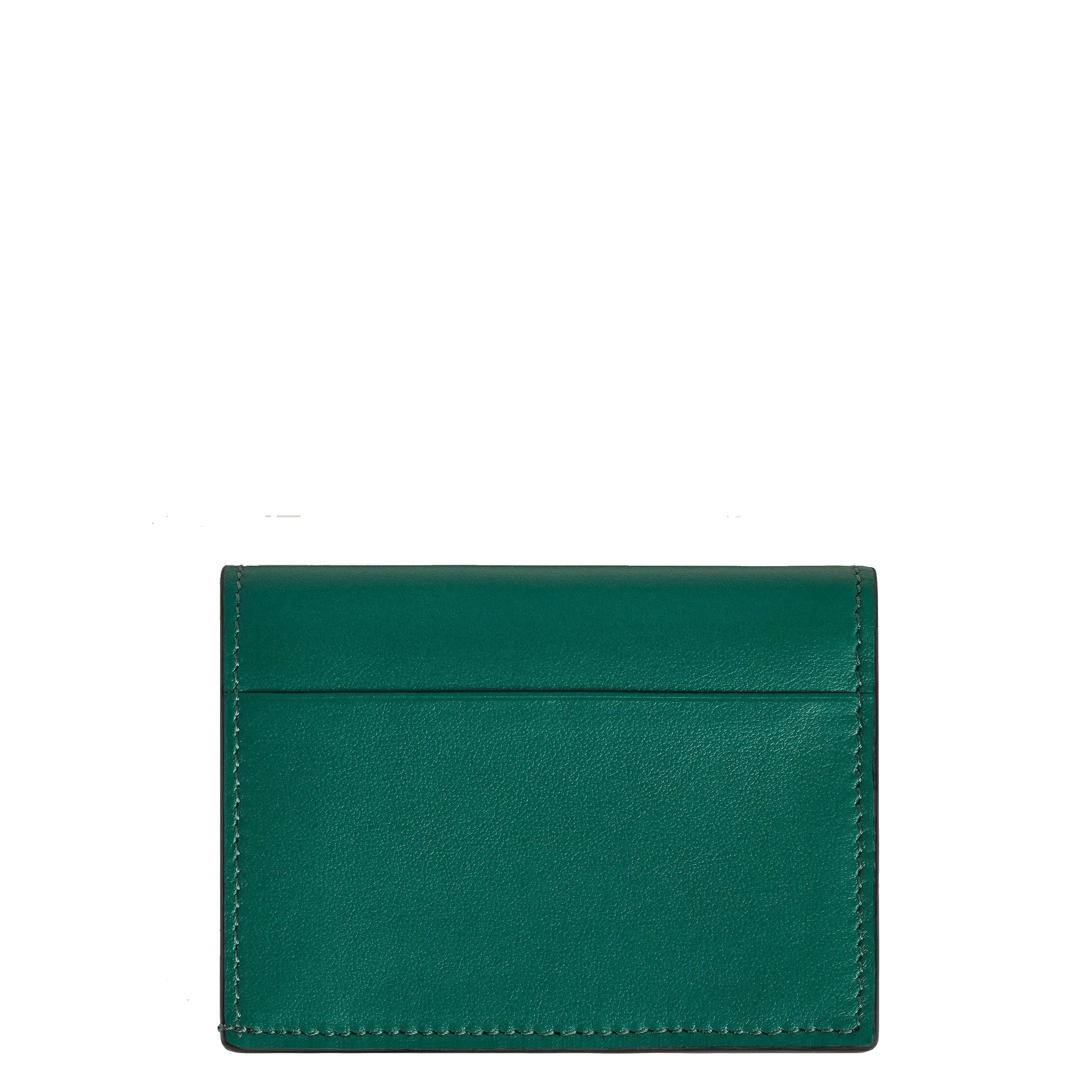 Montblanc Continental Nano Wallet in soft malachite green leather with precise stitching and elegant design