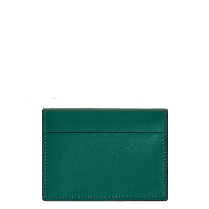 Montblanc Continental Nano Wallet in soft malachite green leather with precise stitching and elegant design