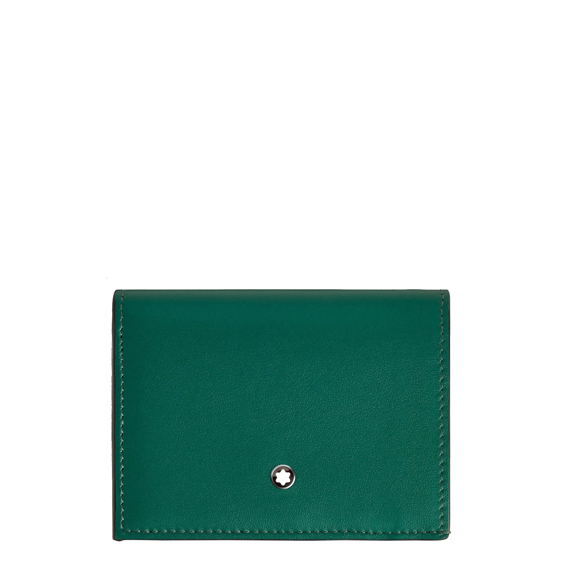 Montblanc Continental Wallet in sophisticated malachite green soft leather with central silver-plated star emblem