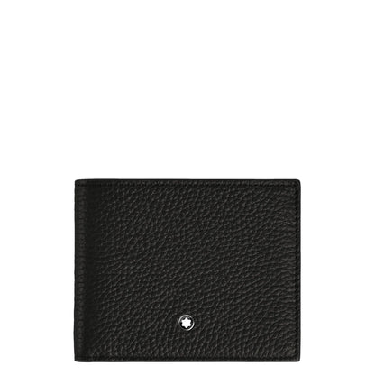 Montblanc Compact Wallet in black leather combines discreet elegance with a decorative silver star.