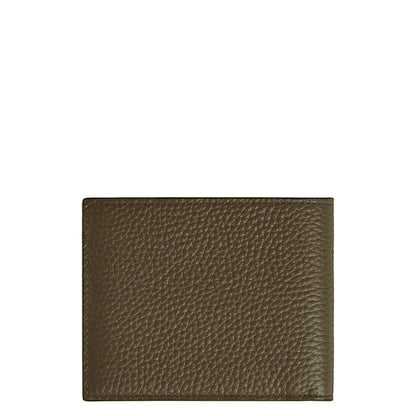 Montblanc Compact Wallet with Coin Case 4 cc Khaki Leather combines discreet elegance and practicality