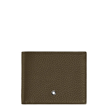 Montblanc Compact Wallet in Khaki Leather combines discreet elegance with an embossed silver star.