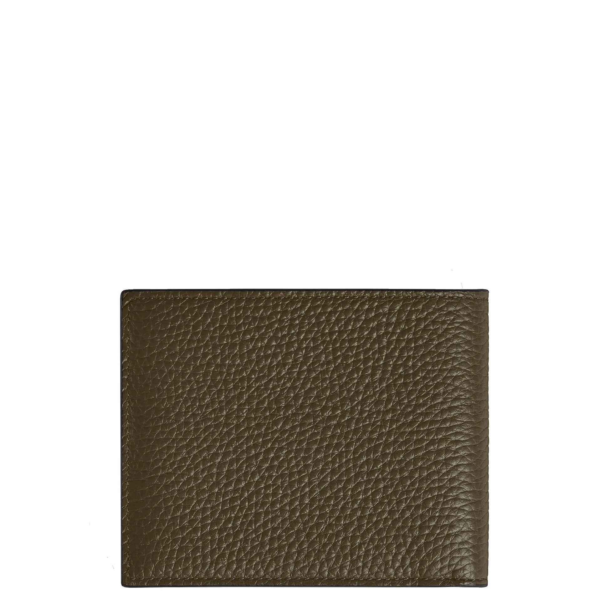 Montblanc 6cc Classic Bi-Fold Wallet in Textured Olive Green Leather, Khaki Model 220197
