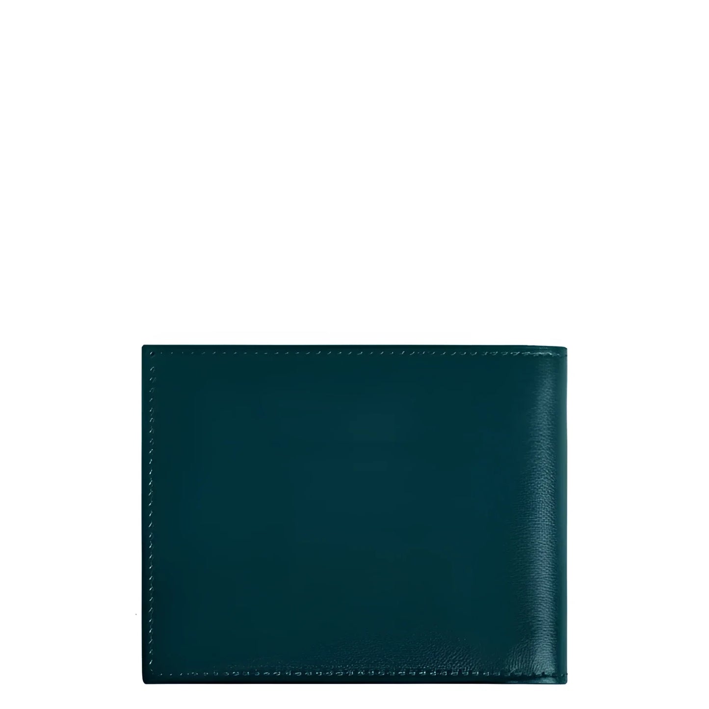 Montblanc Meisterst�ck wallet in Cyprus blue leather with six compartments and precise edge stitching.