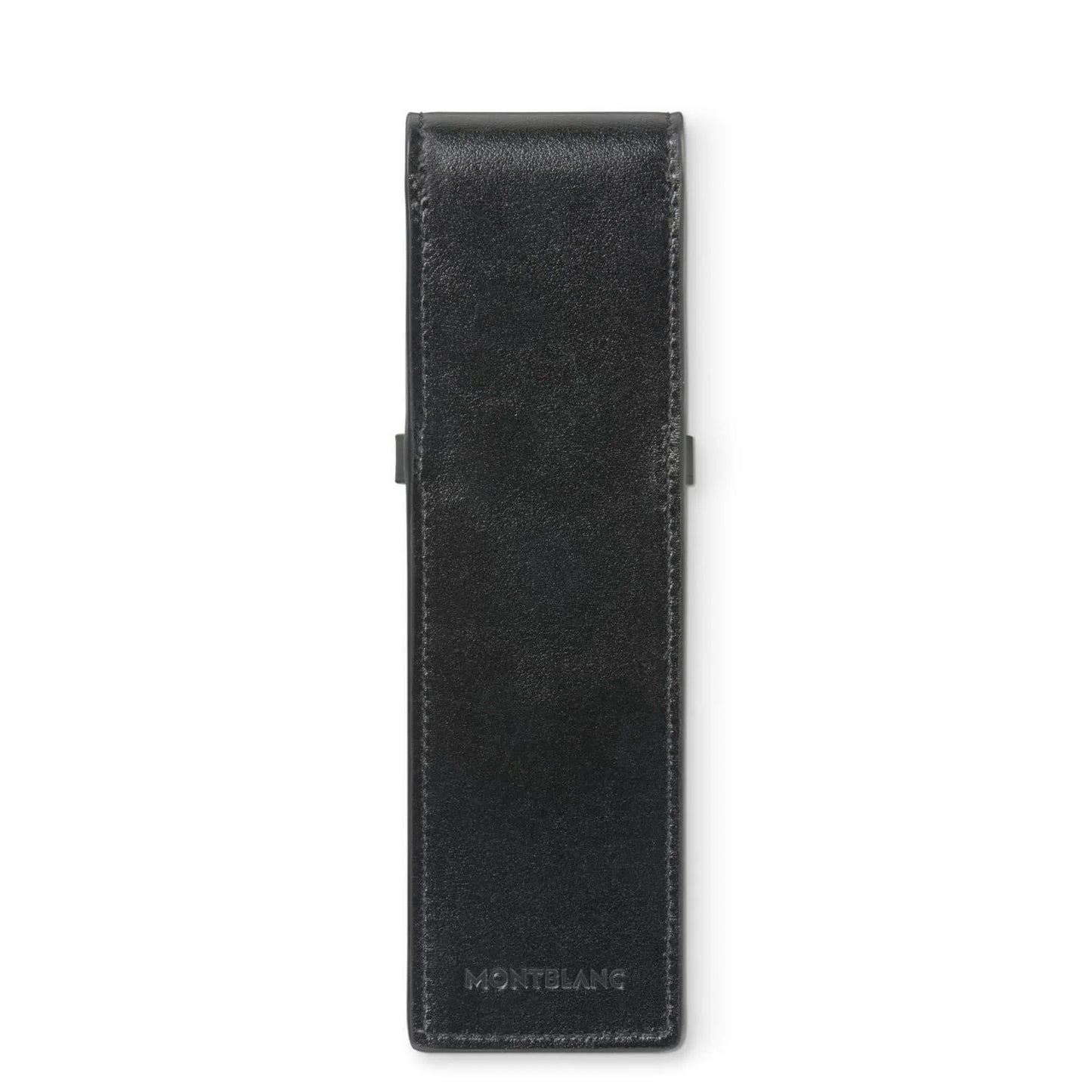 Montblanc Meisterst�ck 2-pen pen case in shiny black leather with discreet stitching and embossed branding
