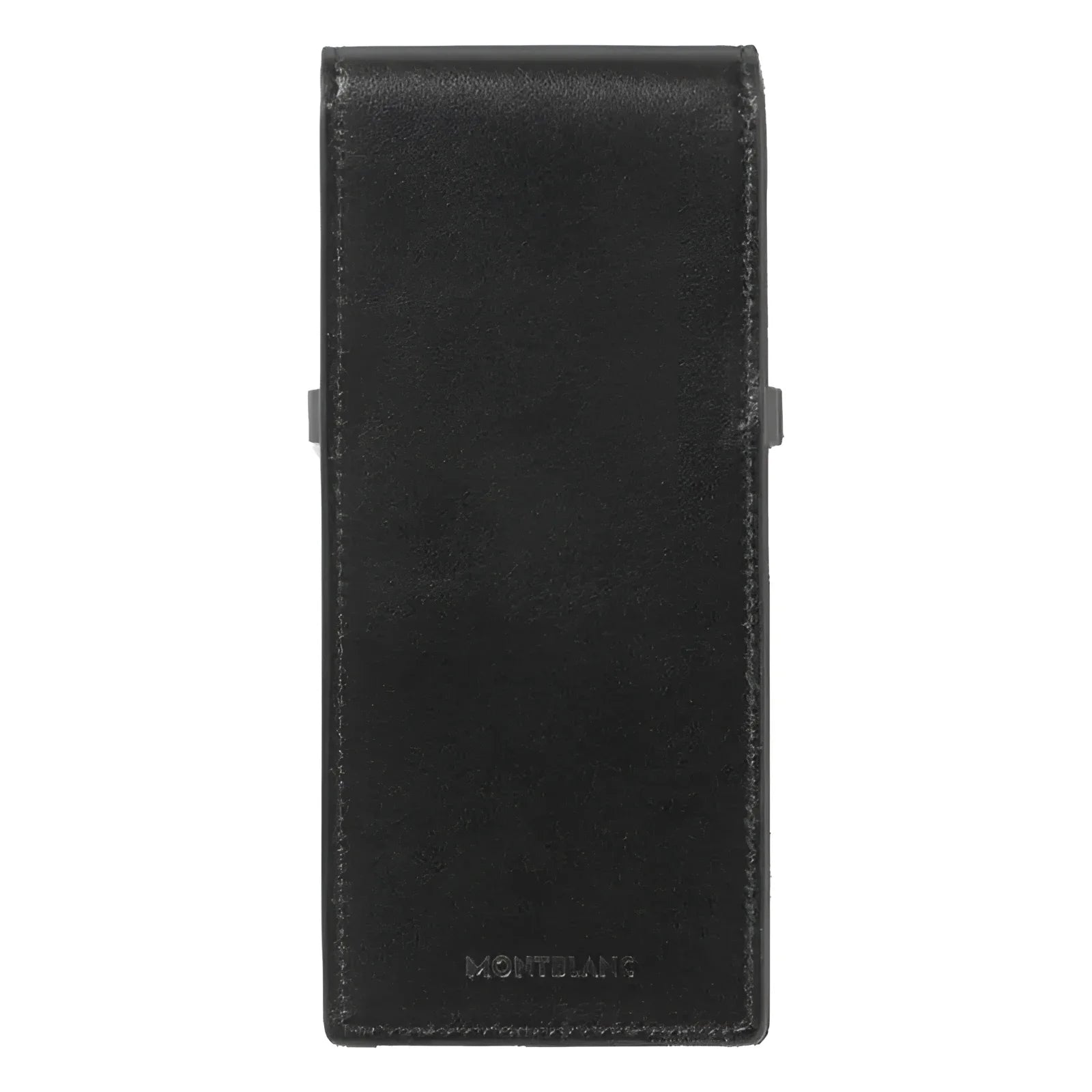 Montblanc Meisterst�ck 198336 writing instrument case for 3 pens in smooth black leather with fine stitching and embossed logo