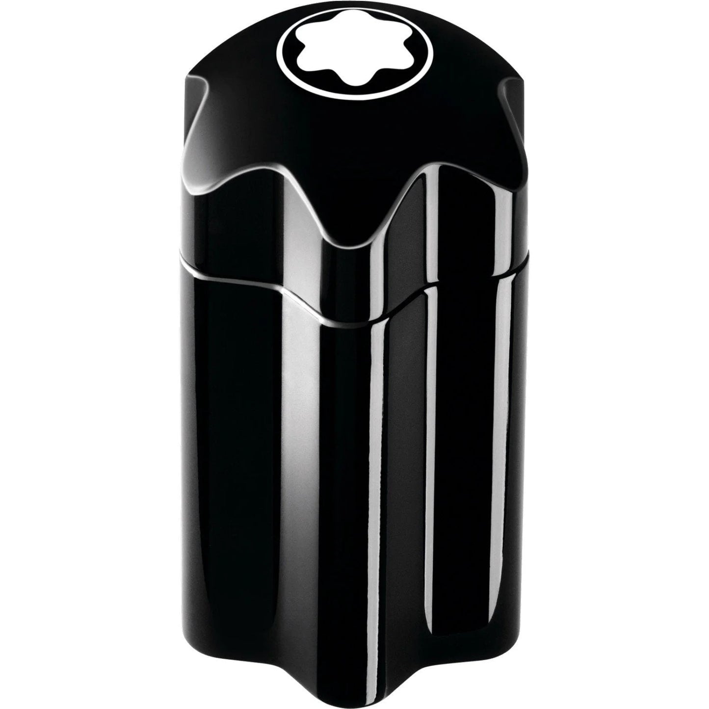 Montblanc pen cap in black with shiny finish and iconic star for men's fragrance Montblanc new fragrance