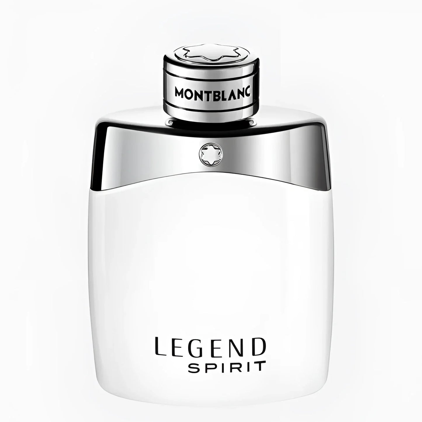 Montblanc Legend Spirit Eau de Toilette 100ml bottle with elegant white body and polished silver cap