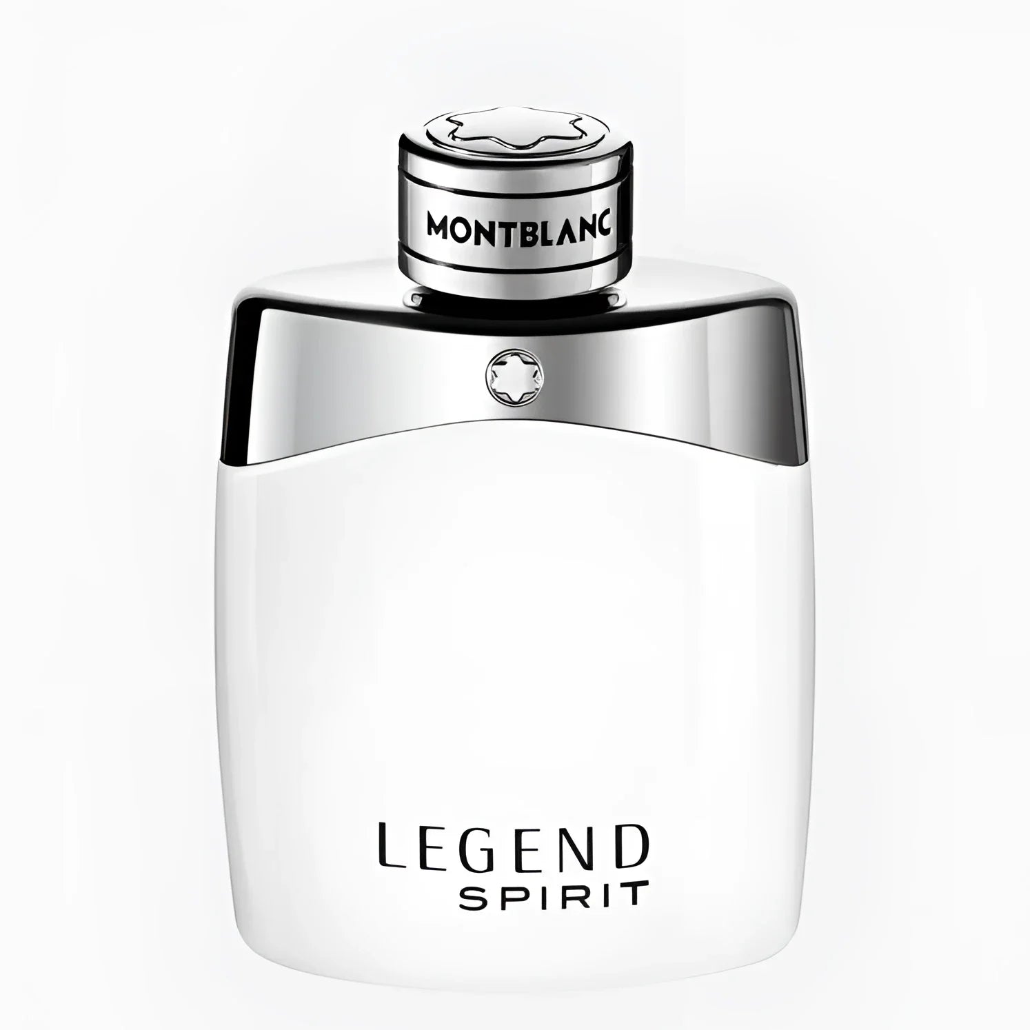 Montblanc Legend Spirit Eau de Toilette 100ml bottle with elegant white body and polished silver cap