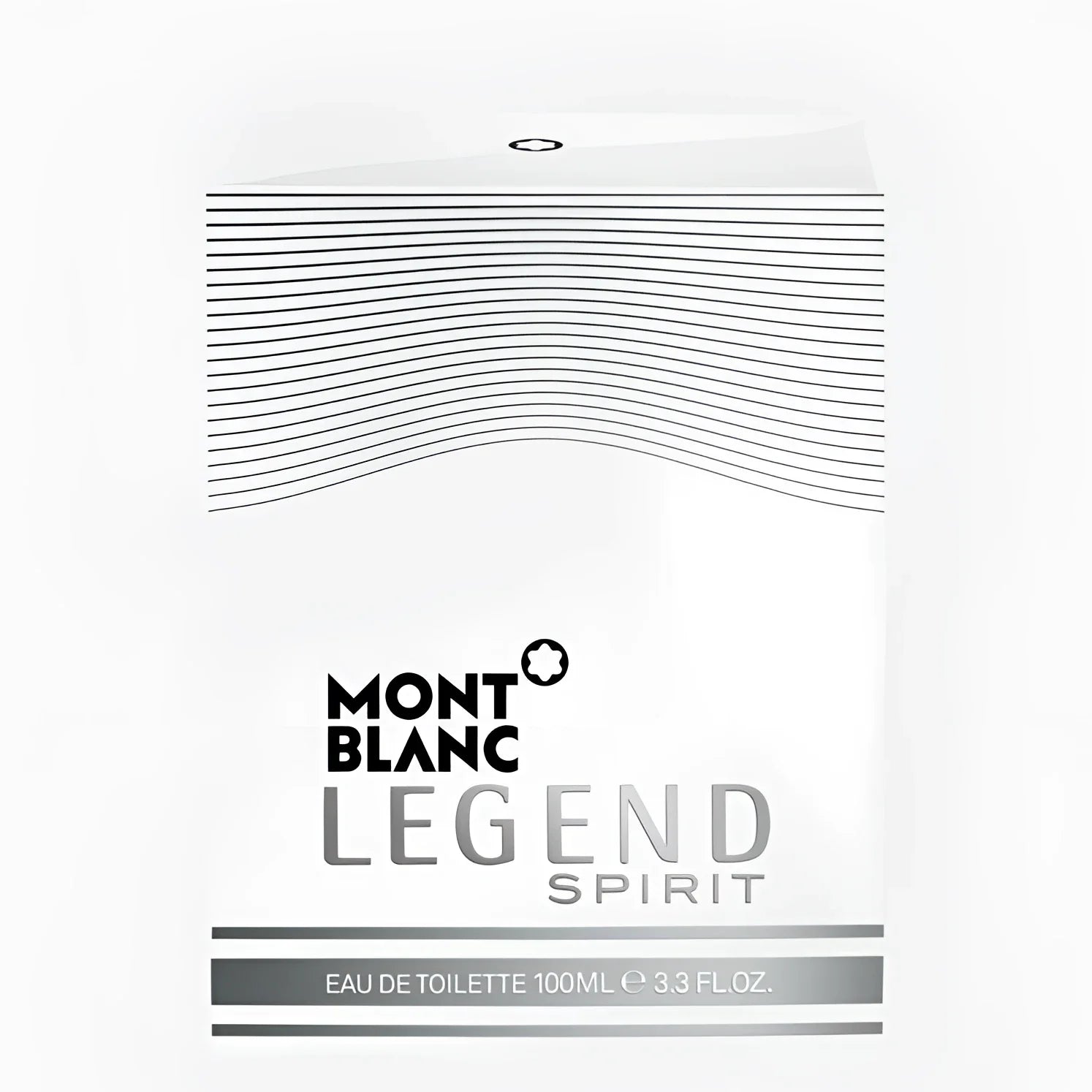 Montblanc Legend Spirit Eau de Toilette 100ml in an elegant white box with silver lines and black lettering