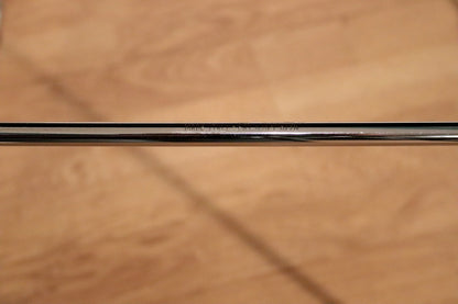 Chromed metal rod with engraved text in the pair of Tulu chairs by Kazuhide Takahama for Simon Gavina, 1970s