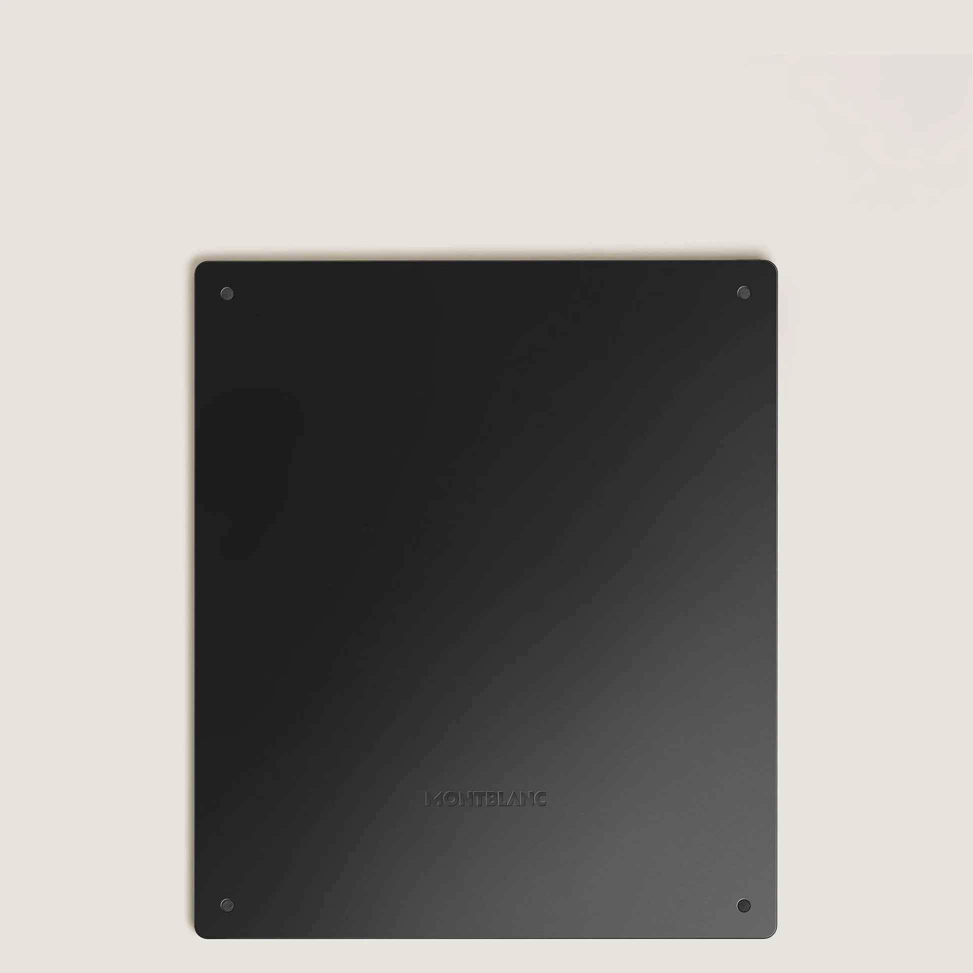 Montblanc digital paper black 135010 rectangular magnetic tablet matte black with embossed logo subtile