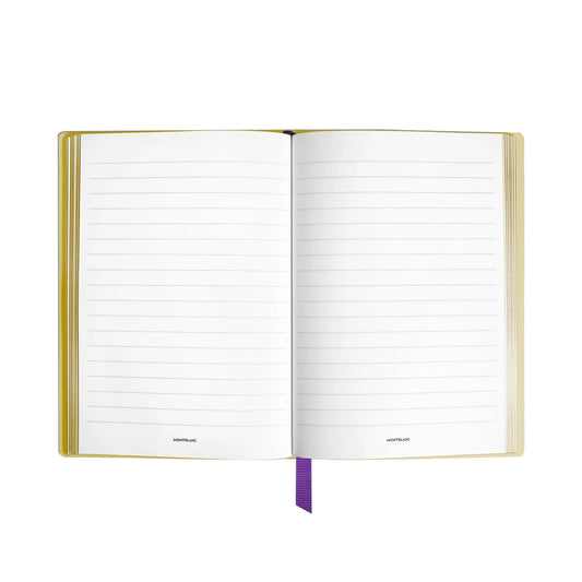Montblanc blocco note masters of art con finitura oro, pagine a righe e segnalibro viola omaggio a renoir