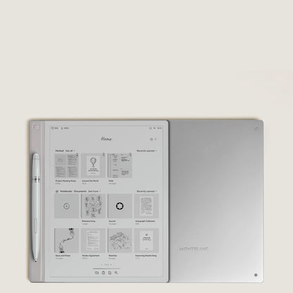 Montblanc Digital Paper Silver 135012 digital tablet in silver with matching stylus for writing and drawing
