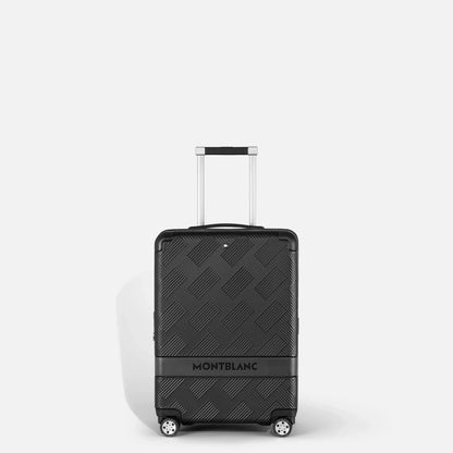 Montblanc MY4810 Extreme Black Cabin Trolley with Diamond Textured Hard Shell and Silver Telescopic Handle