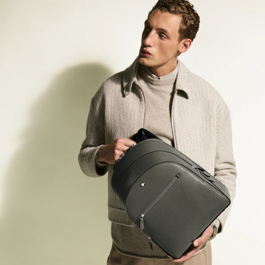Montblanc Sartorial Medium Backpack with 3 Compartments, Medium Grey 199360