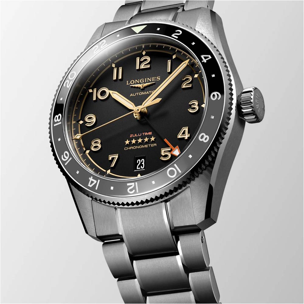 Longines Spirit Zulu Time 39mm Anthracite Automatic Titanium L3.802.1.53.6