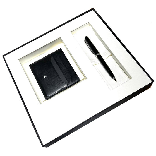 Montblanc Pix Ball Set and Credit Card Holder 6cc Meisterstuck Black 137793