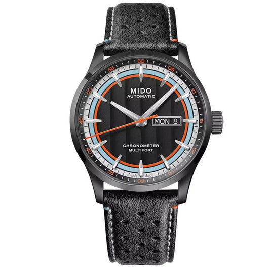 Mido watch Multifort Chronometer 1 Racer 42mm black automatic steel PVD finish black M038.431.36.051.00