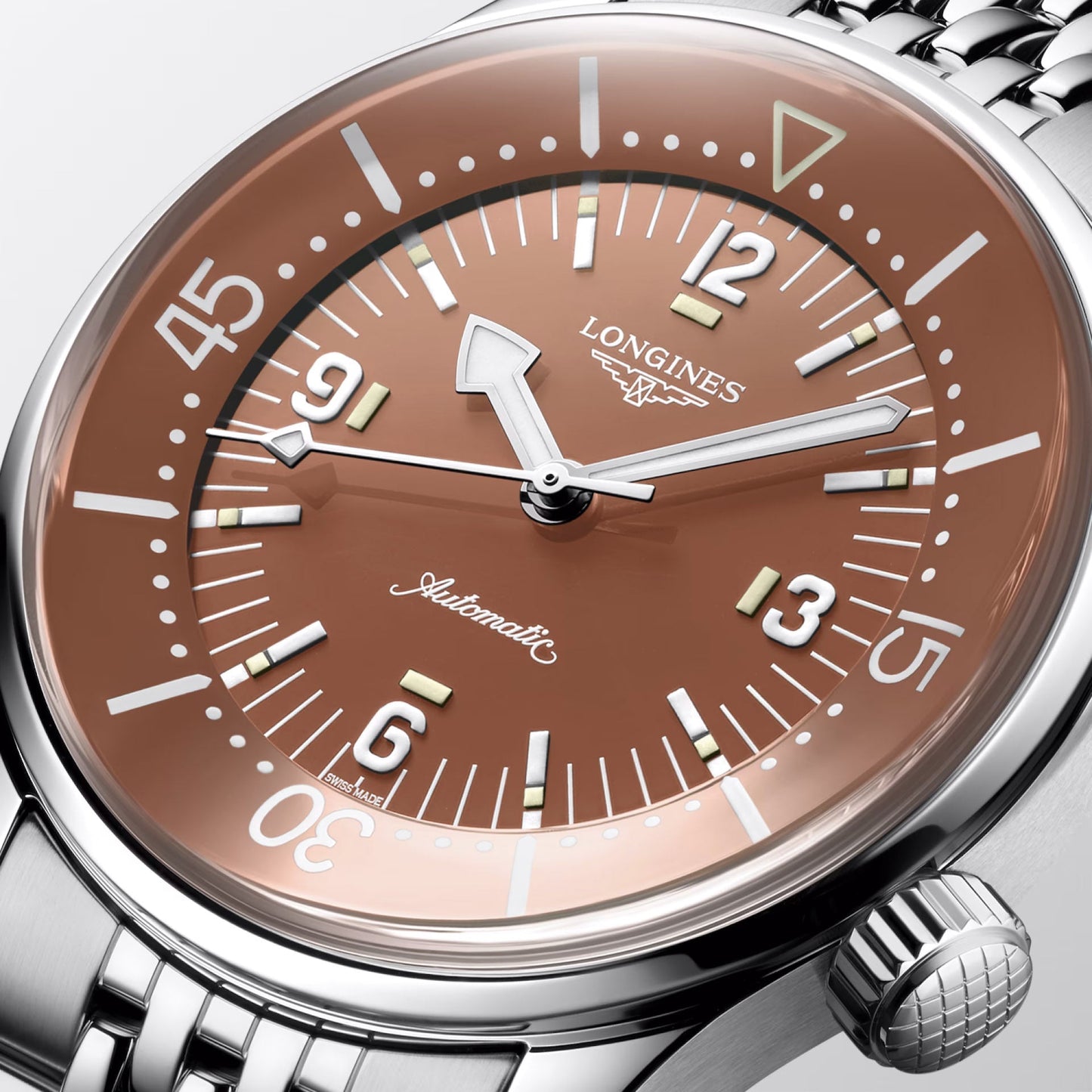 Longines Legend Diver 39mm Terracotta Automatic Steel Watch L3.764.4.96.6